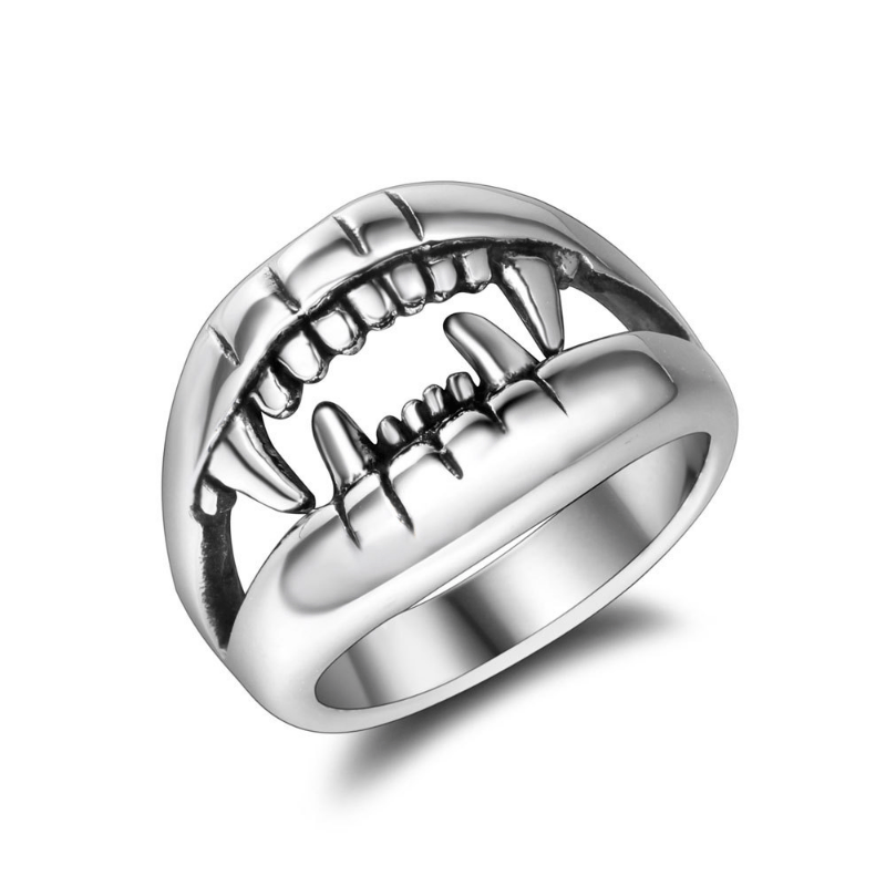 Men's Exaggerated Retro Tooth Ring